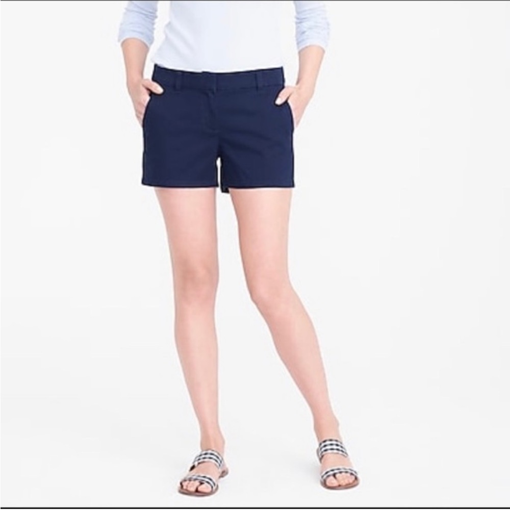 J Crew Factory Short Women 6 Navy Blue